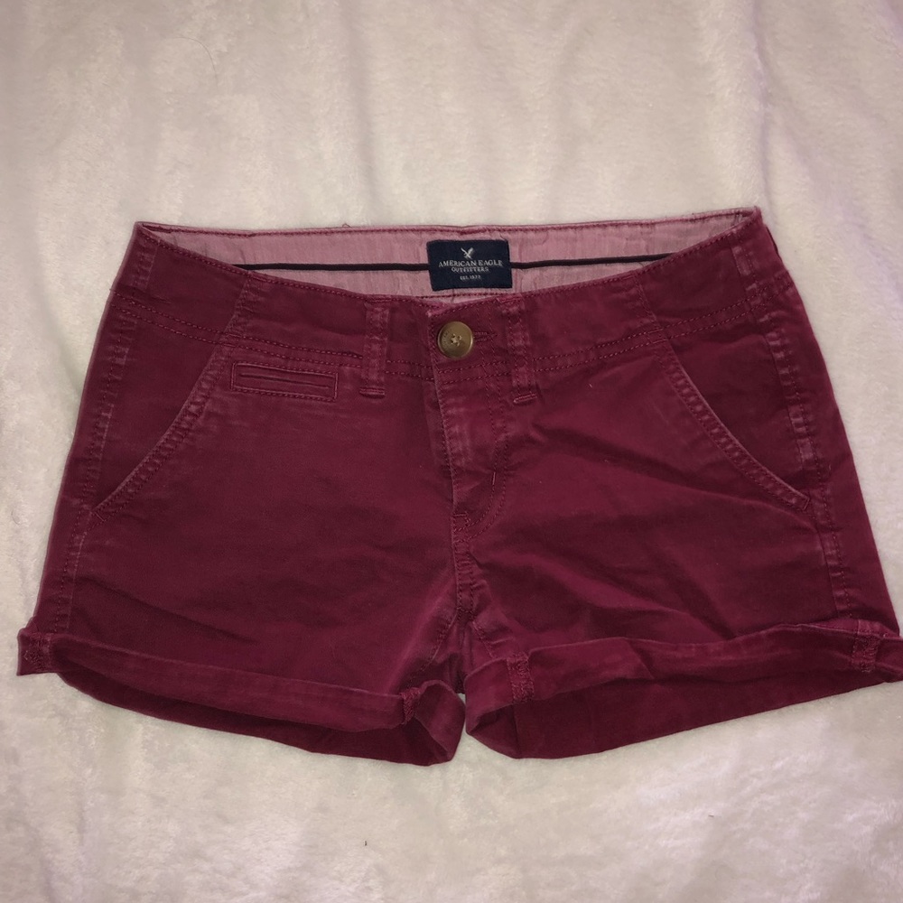 AEO Maroon Shorts